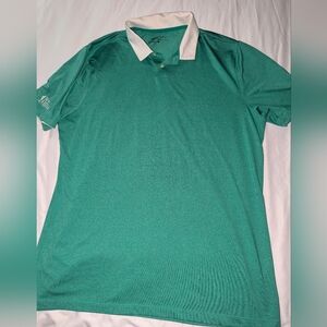 Nike Golf Men's Large Standard Fit 'Ivy Hills' Green Dri-Fit Short Sleeve Polo